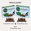 Peppermint Backflow Incense Cones - Total 20 Incense Cones Waterfall