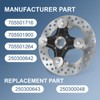 Front/Rear Wheel Hub & Studs & Brake Rotor Compatible with