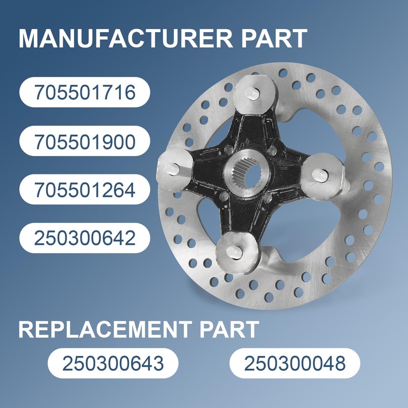 Front/Rear Wheel Hub & Studs & Brake Rotor Compatible with