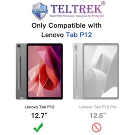 TELTREK 2 Pack Screen Guard Designed For Lenovo Tab P12 2023 12.7 Inch Nano Fiber Tempered Glass Screen Protector – Ultra Clear, Bendable, Flexible, HammerProof & Shatterproof