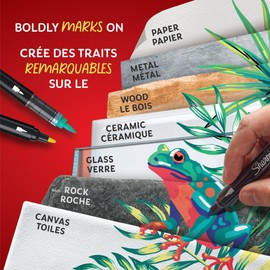 Sharpie Creative Markers, Water-Based Acrylic Markers, Brush Tip, Assorted Colours, 2 Count