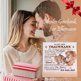 Juratar I Love You Gifts for Men, Gifts for Husband Wooden Signs Home Decoration Anniversary Gift for Him, Wedding Anniversary, Christmas Gifts for Men, Husband