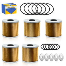 GOLKNHA 5 PCS Oil Filter Replacement Kit for KAWASAKI ATV Bayou 300/220/250 KLF220 KLF250 KLF300-C KLF300-B & Lakota 300 KEF300A OEM# 16099-004