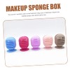 2piezas Soporte De Esponja De Maquillaje Contenedor De Silicona Para