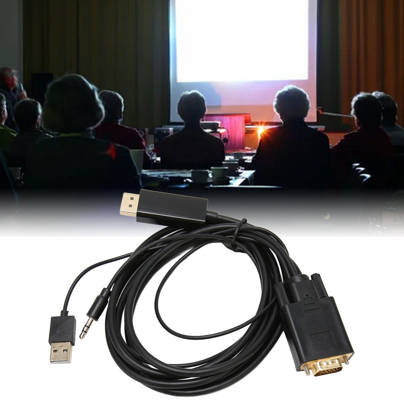 VGA to DP Connector Cable HD Video Converter Cable with