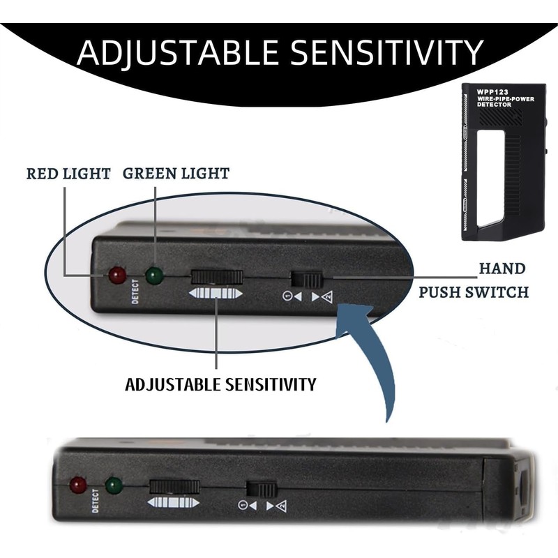 High-Sensitivity Wall Scanner & Metal Detector, Adjustable Alert for Pipes
