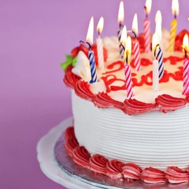 By The Cup Birthday Candles, 3-24 Count Packs in Pink, White, Blue, and Yellow (Pack of 72)