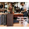F&L CLASSIC RFID Blocking Mens Tri-fold Long Style Cowhide Leather