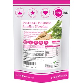 PINK SUN PINK SUN Inulin Powder 1kg (or 2kg 3kg 5kg) High Fibre Sugar Free Pure from Chicory Root High Grade Prebiotic Unflavoured Gluten Free Vegetarian Vegan 1000g Bulk