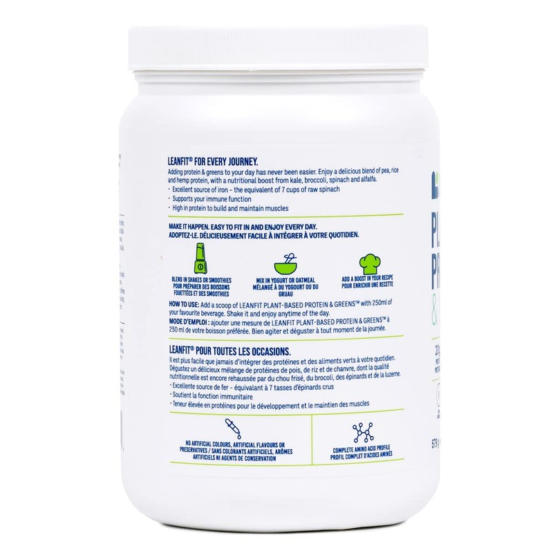 LEANFIT PLANT-BASED PROTEIN & GREENS Natural Vanilla – 20g Plant