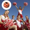 PATIKIL 10mm Orange Acrylic Round Sports Bead, 60 Pack, Craft