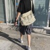 Canvas Messenger Bag Large Capacity Hobo Crossbody Bag with Multiple