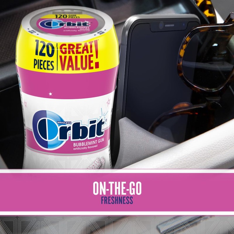ORBIT Gum Bubblemint Sugar-Free Chewing Gum Bulk Pack, 120 ct