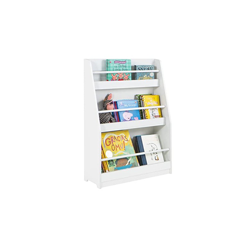 SoBuy Librería Infantil, Estante con Barandilla, 58*18*81cm (LFA), Blanco