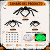 Araña Gigante Halloween Decoracion con Telaraña Elástica Luminosa 100g