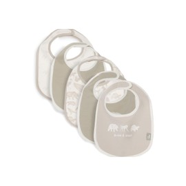 Jollein Lätzchen Baby - Animals - 5er Pack - Lätzchen Wasserdicht - Mit Klettverschluss - Babylatz - Sabberlätzchen Baby