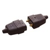 2 Pin In-line Impact Resistant Connector, Black - GVC
