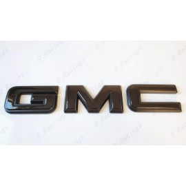 Auto Front Rear Gloss Black IN Emblem Overlay 2019-2025 GMC Sierra 1500 2500HD 3500HD
