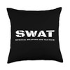 SWAT Special Weapons And Tactics Costume Stencil Text Design Throw