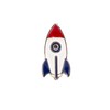 A N KINGPiiN Retro Space Rocket Ship Lapel Pin Badge