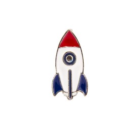 A N KINGPiiN Retro Space Rocket Ship Lapel Pin Badge Gift Party Shirt Collar,Costume Pin Accessories for Men Brooch
