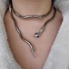 AIMALL Adjustable Punk Snake Choker Necklace & Wrap Bracelet Collar