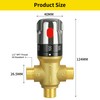 FUGO Thermostatic Mixing Valve, 1/2 NPT Solid Brass Temperature Control