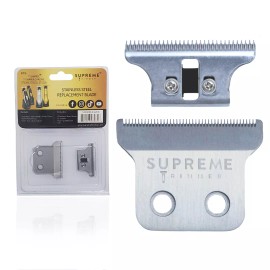 Supreme Trimmer 0 Gap Adjustable Blade for T-Shaper Trimmers | 52100M Silver