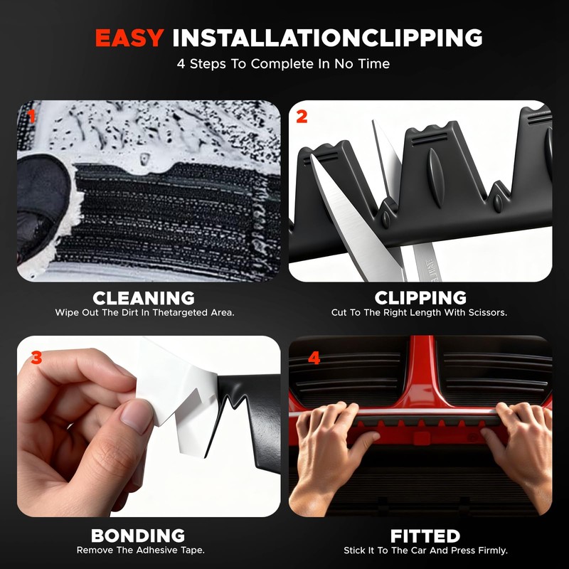 Universal Front Bumper Scrape Guard, Skid Plate Protection Kit Compatible