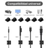 55 Piezas Clips Organizadores de Cables Autoadhesivos, Soportes de Cable