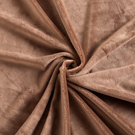 Qidkeo Minky Fabric by The Yard for Pillows, Toys, Garments, Baby Products, and Blankets 60" Wide(Beige,1Yard)