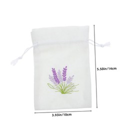 CHILDWEET 4pcs Lavender Sachet Bags Empty Drawstring Pouches for Storage Canvas Material Elegant Design for Closets Bathrooms
