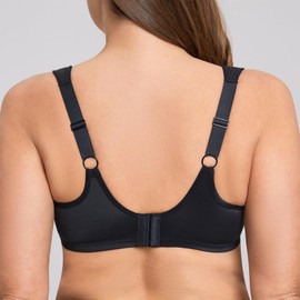 MELENECA Women's Bra with Underwire Lace Classic Large Sizes Minimiser Bra, black