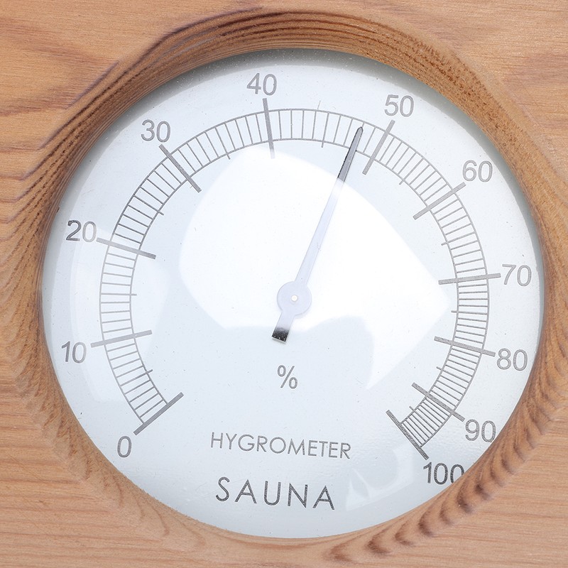 2 In-1 Wood Thermo Hygrometer Thermometer Hygrometer Sauna Room Steam