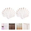 Veemoon 2PCS white cabinet knobs seashell drawer knobs beach Shell