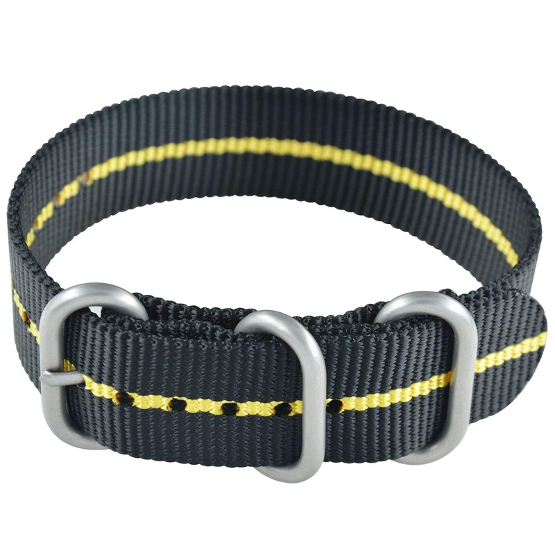 [MZBUTIQ] Nylon Watch Band Replacement Thick 3 Rings (18mm, 19mm,