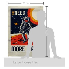 Angeleno Heritage More Mars House Flag Pack Armed Forces NASA Space Program Discovery Sky Astronomy United State American US Vintage Applique Banner Small Garden Yard Gift Double-Sided, Made in USA