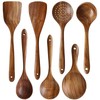 Messon Wooden Spoons for Cooking, 7Pcs Handmade Natural Teak Cooking