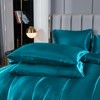 Satin Comforter Set with Sheet Set Queen Silk Like Satin