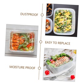 KICHOUSE 4pcs Lunch Box Snack Box Covers Food Storage Bin Lids Pc Material Fresh Food Protection Space Saving Design
