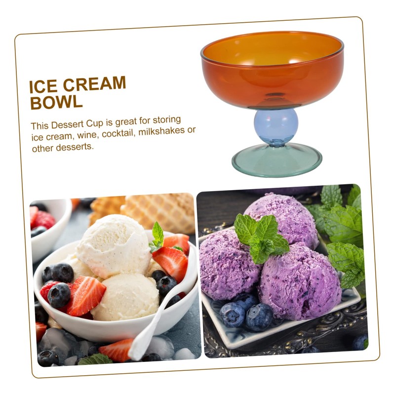 Alipis Unique Shape Multi-use Bowl Decorative Dessert Cup Ice Cup