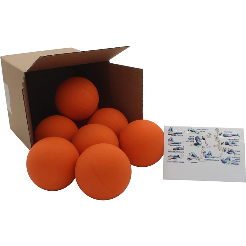8ct Box Lacrosse Balls Very Firm - Practice or Yoga Massage, White