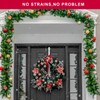 ESFUN Black Wreath Hanger for Front Door, Metal Wreath Hooks