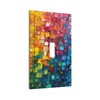 YIJIKJY Light Switch Cover Plate Rainbow Cube Doodle 1 Gang