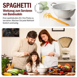 Lustiger Spaghetti-Löffel aus Kunststoff/Gabel aus einer Serie von Pasta-inspirierten Küchenhelfern | Cooler Pasta-Löffel zum Servieren von Pasta | Originelles Küchenzubehör | von Monkey Business