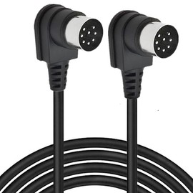 HUHANGGod Dual 90Degree Winkel Großer 8-Pin Din Stecker Zum männlichen Lautsprecher Audio Kabel, 2 X 90Degree Din 8-Pin Verlängerungskabel für Bang und Olufsen B&O PowerLink BeoLab (5 Meter)