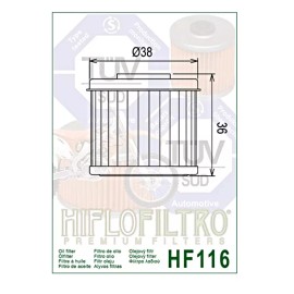 Hiflofiltro HF116 Oil Filter 5 Pack Honda TRX450R 2006-2014 & TRX450R 2004-2013