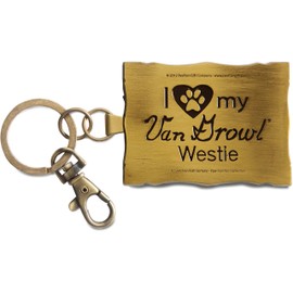 Pavilion Gift Company 12025 Paw Palettes Keychain, 2 by 2-3/4-Inch, West Highland Terrier Van Growl