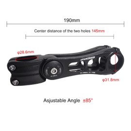 UPANBIKE Bicycle Stem Adjustable 31.8mm 85 Degree 90mm 110mm 145mm Aluminum Alloy Handlebar Riser Extender Stem for Mountain Bike Road Bike MTB