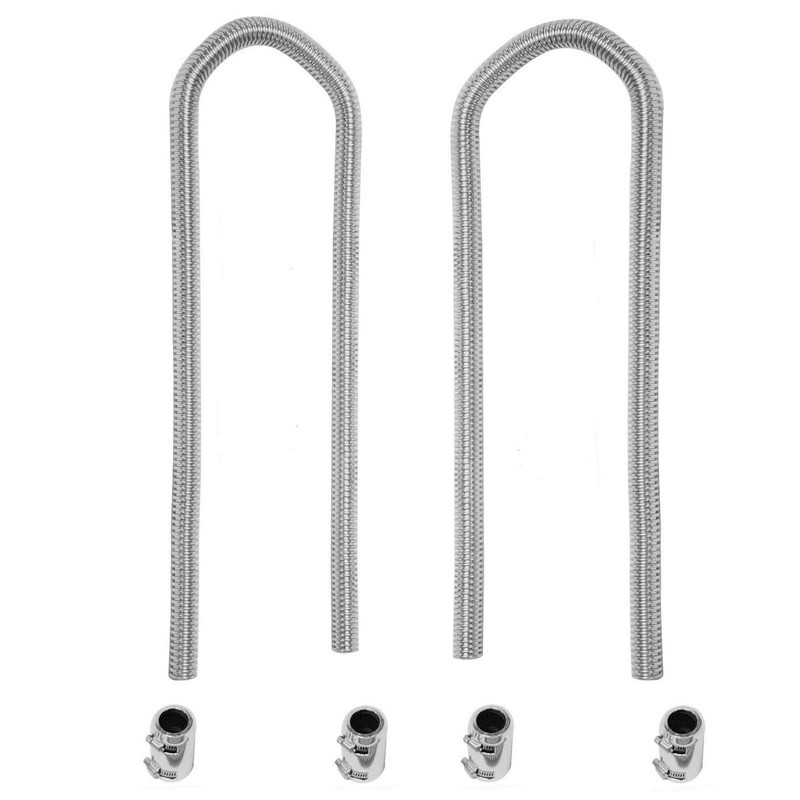 SUPERFASTRACING 44" Chrome Stainless Steel Flexible Universal Heater Hose Kit